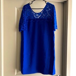 Blue Semi-Formal dress with lace